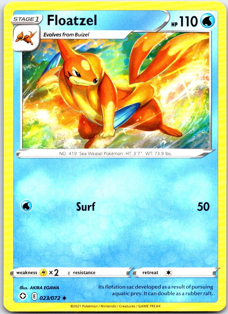 Floatzel - 023/072 - - SHINING FATES - Pokemon - Uncommon | AB43-5