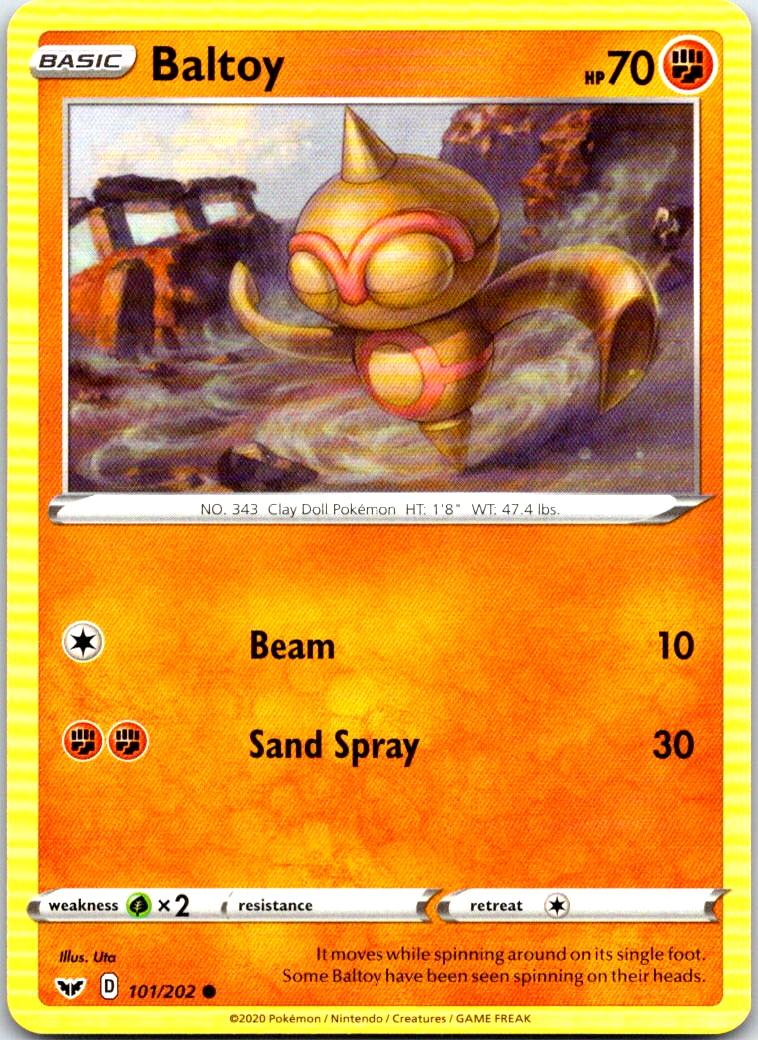 Baltoy - 101/202 - - SWORD & SHIELD - Pokemon - Common | AB78-35