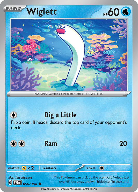 Wiglett - 056/198 - - SCARLET & VIOLET - Pokemon - Common | AA48-29