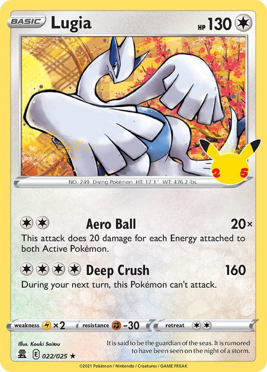 Lugia - 022/025 - Holo - CELEBRATIONS - Pokemon - Rare | AA06-14