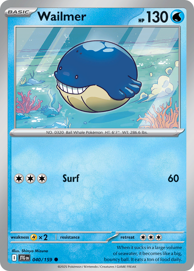 Wailmer - 040/159 - - JOURNEY TOGETHER - Pokemon - Common | AA42-8