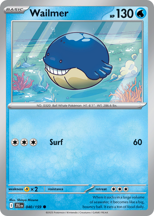 Wailmer - 040/159 - - JOURNEY TOGETHER - Pokemon - Common | AA42-8