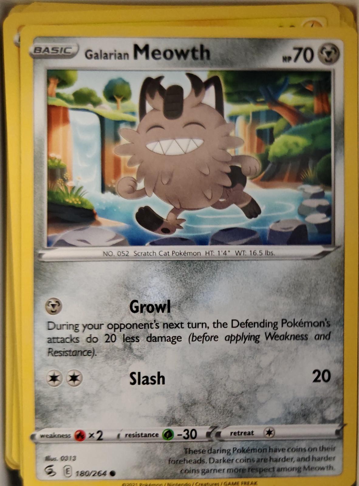 Galarian Meowth - 180/264 - - FUSION STRIKE - Pokemon - Common | AA21-32