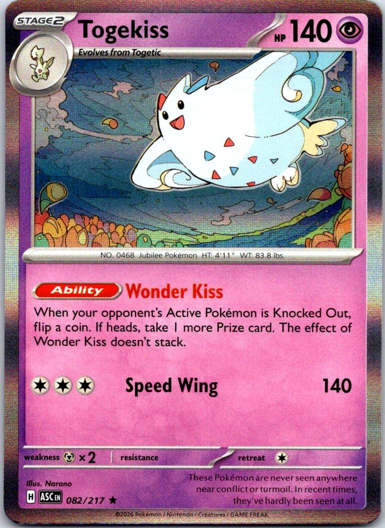 Togekiss - 082/217 - Holo - ASCENDED HEROES - Pokemon - Rare | AB06-4