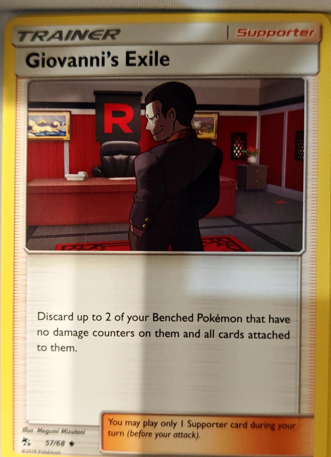 Giovanni's Exile - 57/68 - - HIDDEN FATES - Pokemon - Uncommon | AA70-4