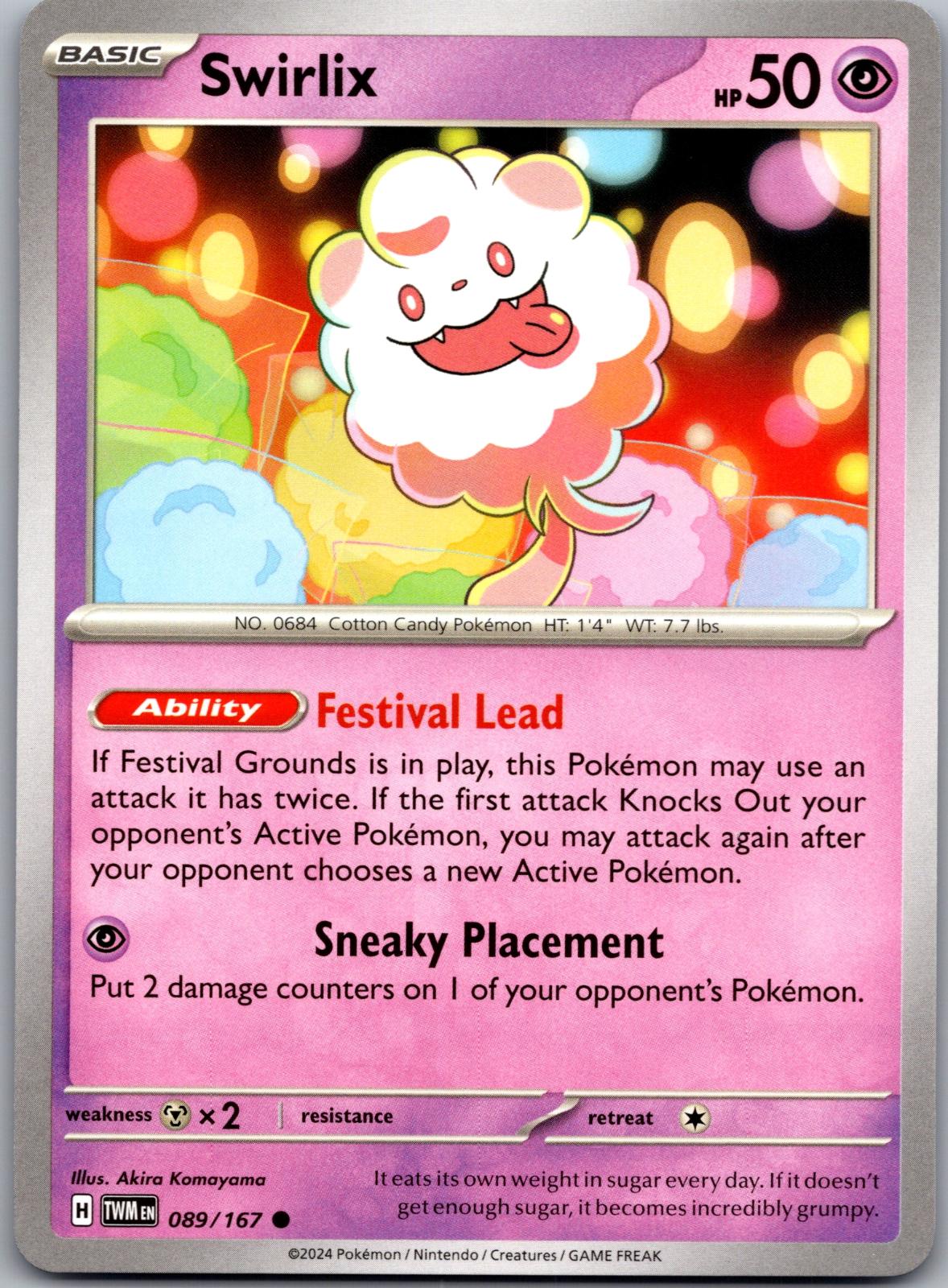 Swirlix - 089/167 - - TWILIGHT MASQUERADE - Pokemon - Common | AA88-48
