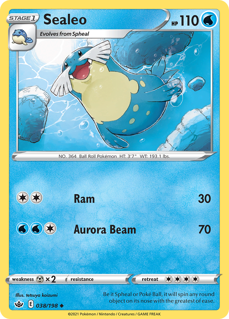 Sealeo - 038/198 - - CHILLING REIGN - Pokemon - Uncommon | AA57-40