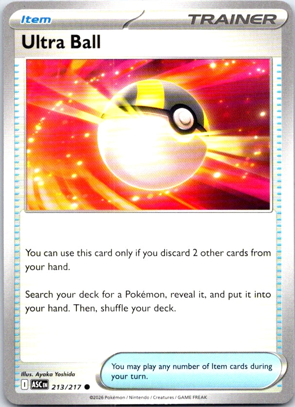 Ultra Ball - 213/217 - - ASCENDED HEROES - Pokemon - Common | AC23-1