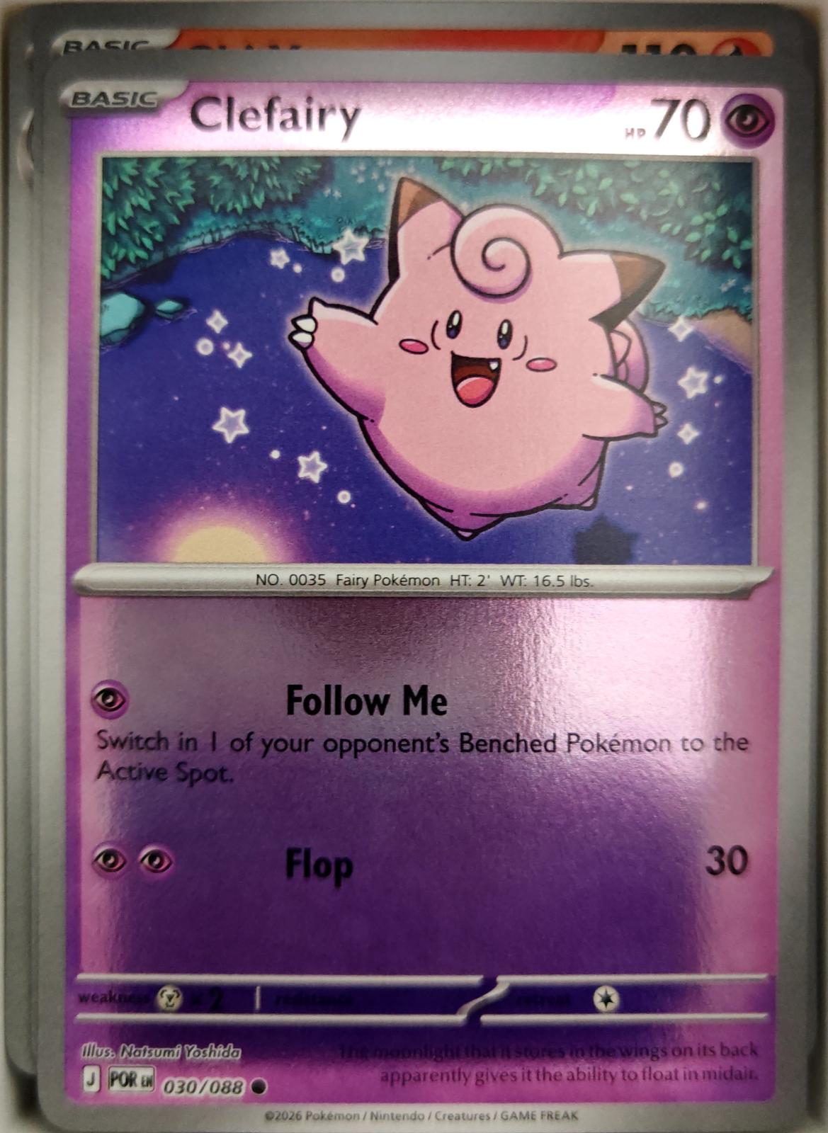 Clefairy - 030/088 - Reverse Holo - PERFECT ORDER - Pokemon - Common | AA04-90