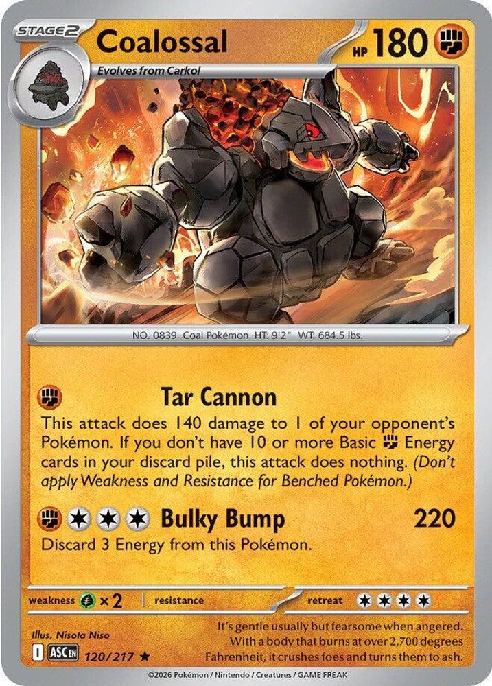 Coalossal - 120/217 - Holo - ASCENDED HEROES - Pokemon - Rare | AA13-12