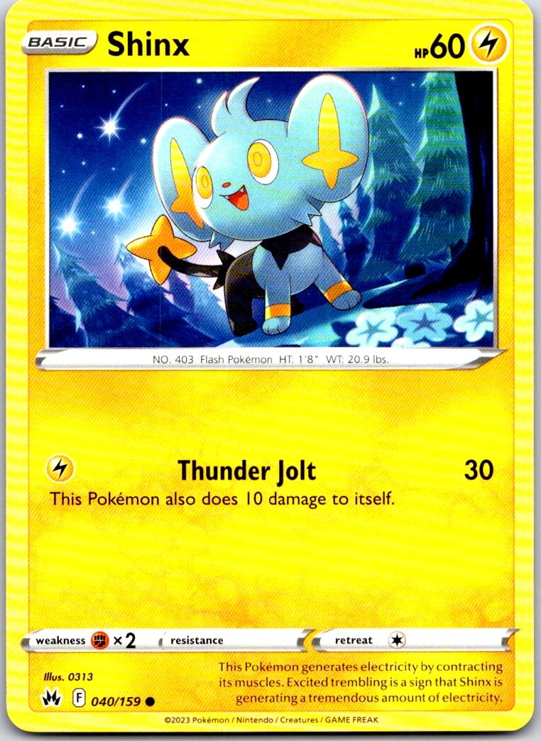 Shinx - 040/159 - - CROWN ZENITH - Pokemon - Common | AA101-45