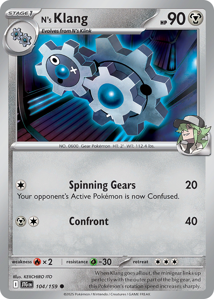 N's Klang - 104/159 - Reverse Holo - JOURNEY TOGETHER - Pokemon - | AA72-36