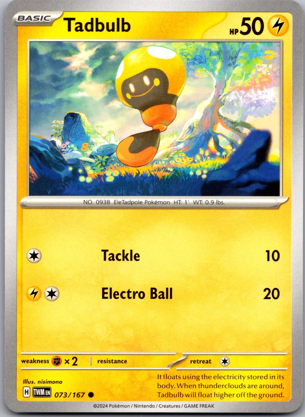 Tadbulb - 073/167 - - TWILIGHT MASQUERADE - Pokemon - Common | AA84-13