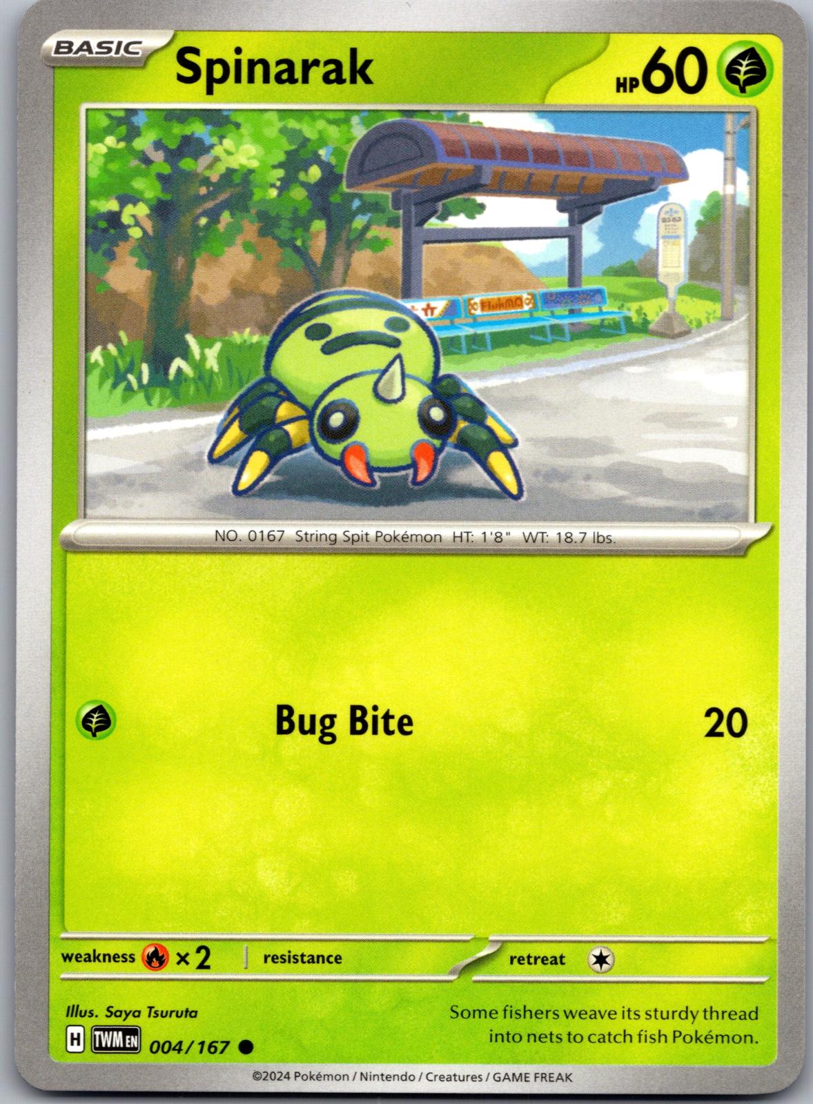Spinarak - 004/167 - - TWILIGHT MASQUERADE - Pokemon - Common | AA88-16