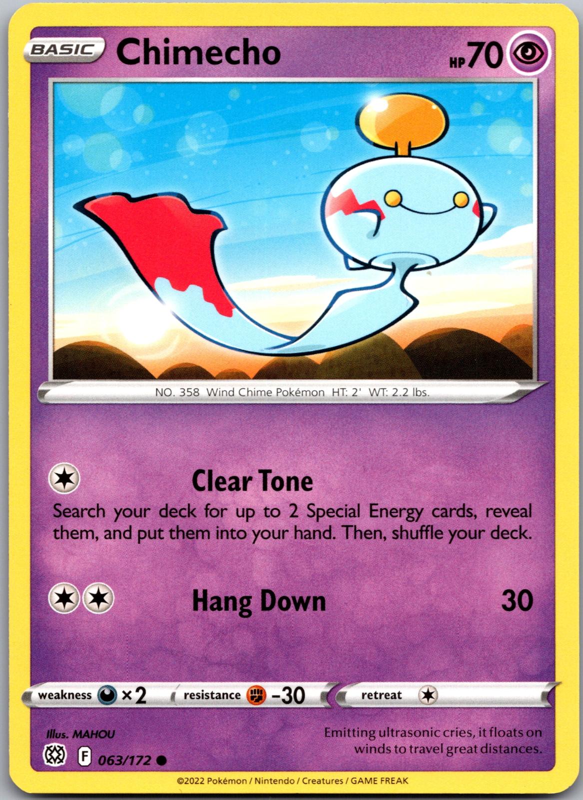 Chimecho - 063/172 - - BRILLIANT STARS - Pokemon - Common | AA90-2