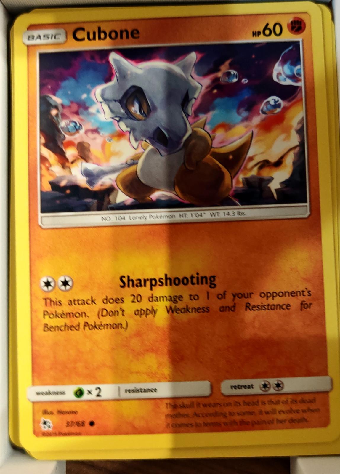 Cubone - 37/68 - - HIDDEN FATES - Pokemon - Common | AA69-30