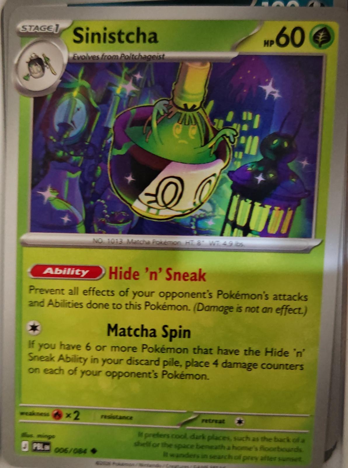 Sinistcha - 006/084 - - PITCH BLACK - Pokemon - Uncommon | AA18-7