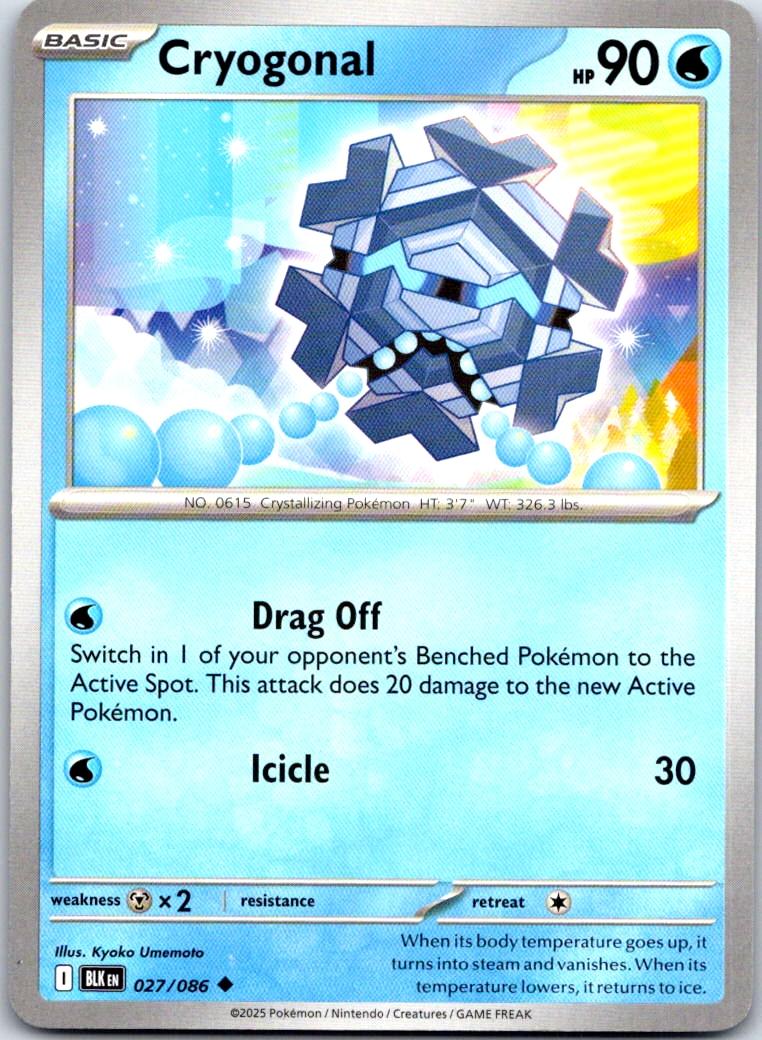 Cryogonal - 027/086 - - BLACK BOLT - Pokemon - Uncommon | AA106-3