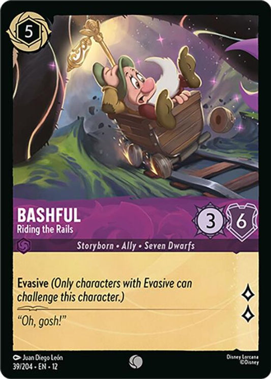 Bashful - Riding the Rails - 39/204 - - WILDS UNKNOWN - Lorcana - | LAA02-57