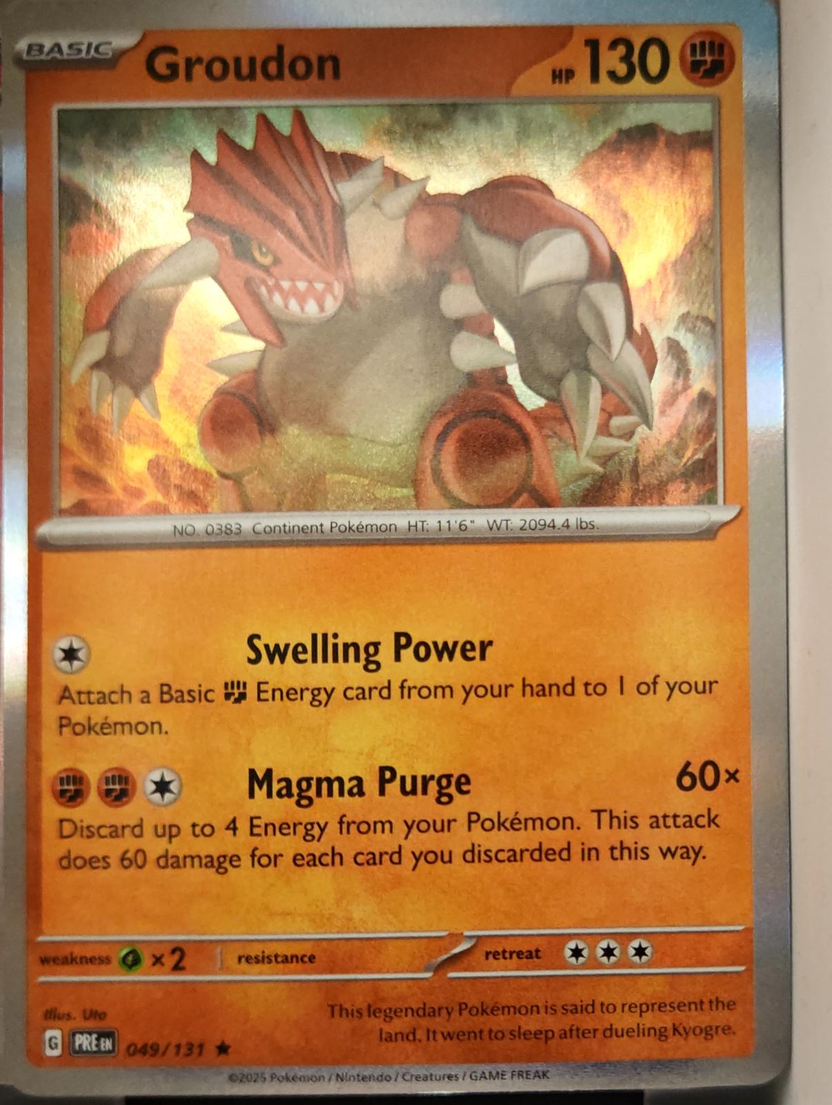 Groudon - 049/131 - Holo - PRISMATIC EVOLUTIONS - Pokemon - Rare | AA13-42