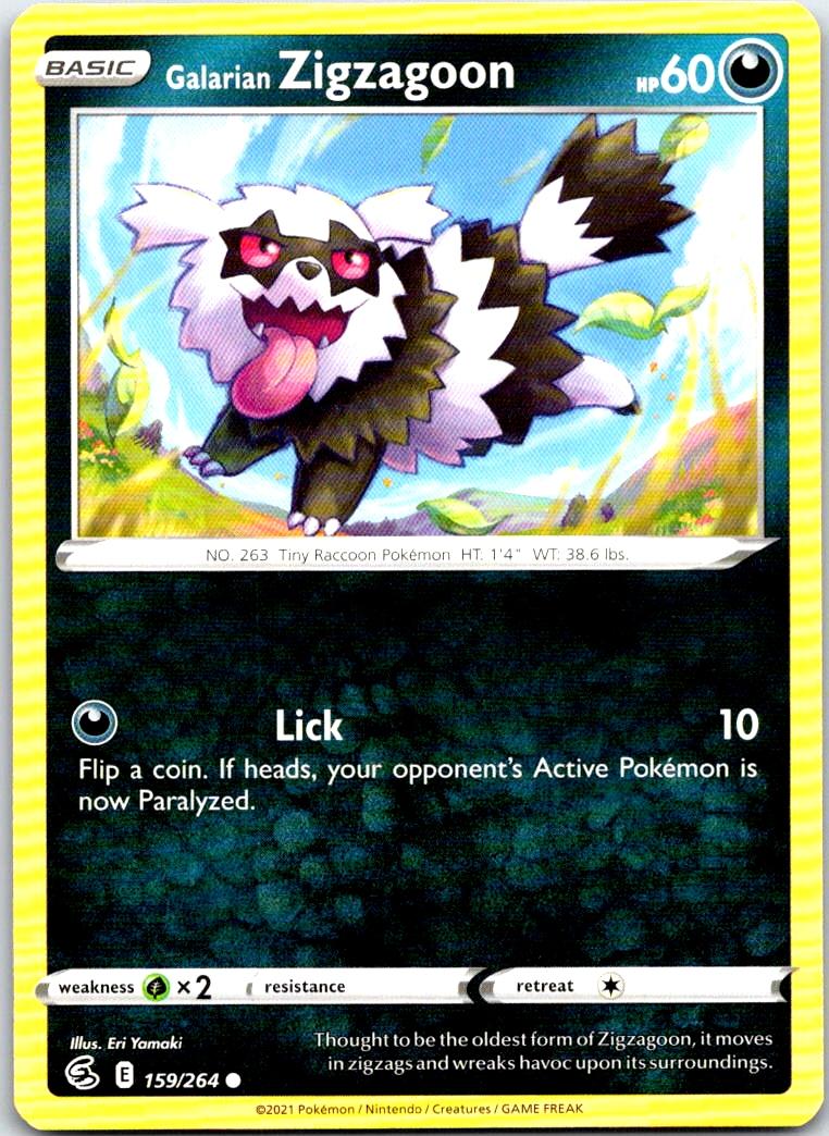 Galarian Zigzagoon - 159/264 - - FUSION STRIKE - Pokemon - Common | AB38-40