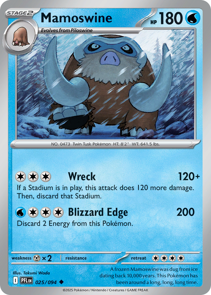 Mamoswine - 025/094 - - PHANTASMAL FLAMES - Pokemon - Uncommon | AA08-15