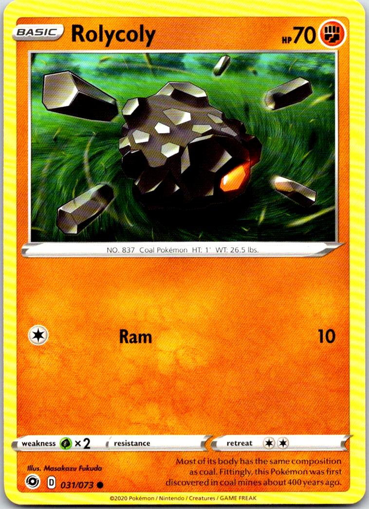 Rolycoly - 031/073 - - CHAMPION'S PATH - Pokemon - Common | AB09-9