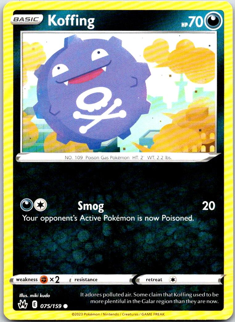 Koffing - 075/159 - - CROWN ZENITH - Pokemon - Common | AA103-8