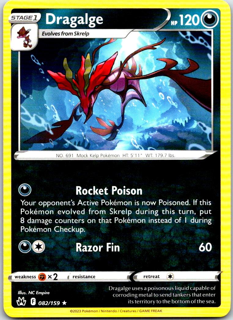 Dragalge - 082/159 - - CROWN ZENITH - Pokemon - Rare | AA103-38