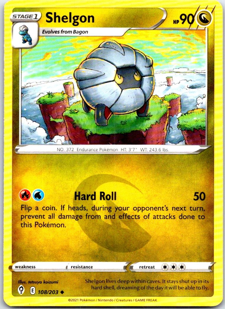 Shelgon - 108/203 - - EVOLVING SKIES - Pokemon - Uncommon | AB37-33
