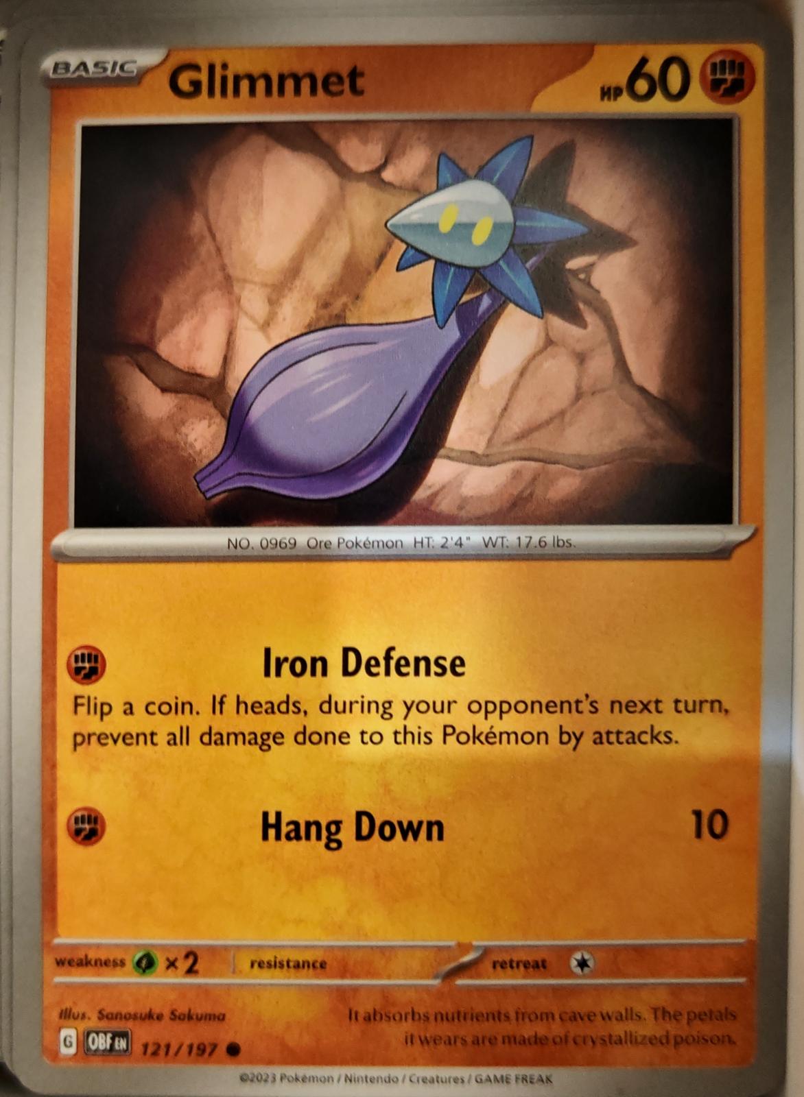 Glimmet - 121/197 - - OBSIDIAN FLAMES - Pokemon - Common | AA05-46