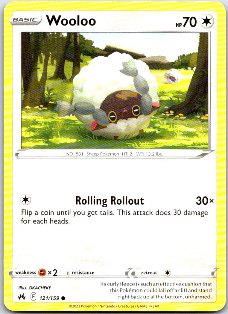 Wooloo - 121/159 - - CROWN ZENITH - Pokemon - Common | AA104-3