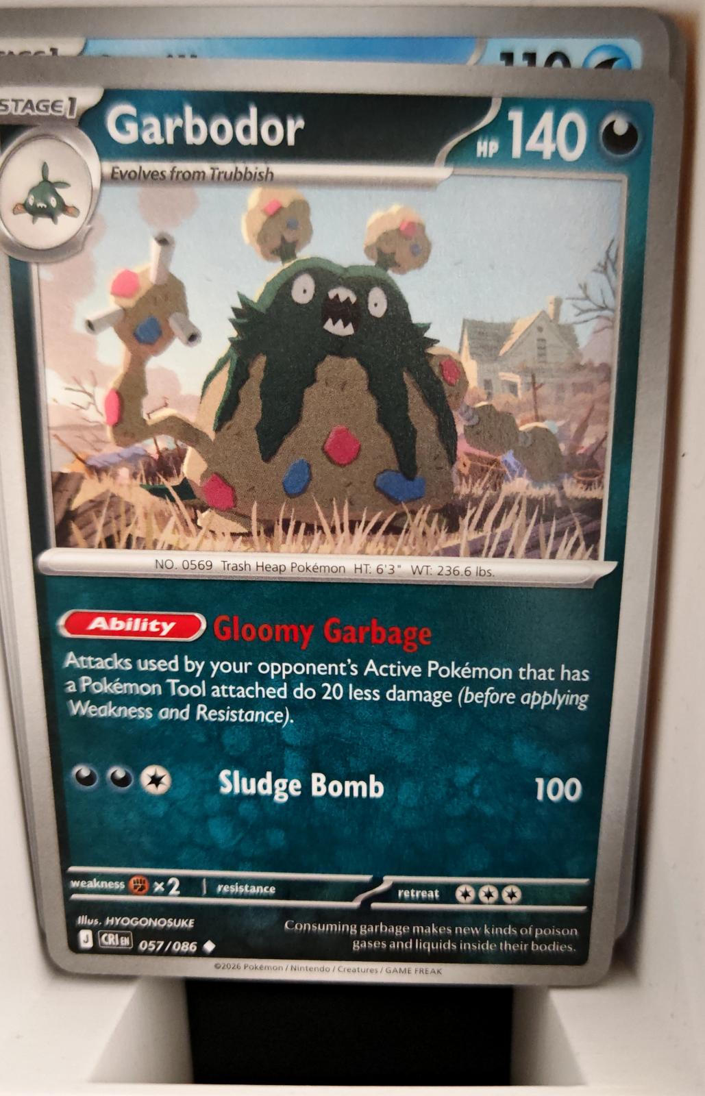 Garbodor - 057/086 - - CHAOS RISING - Pokemon - Uncommon | AA08-87