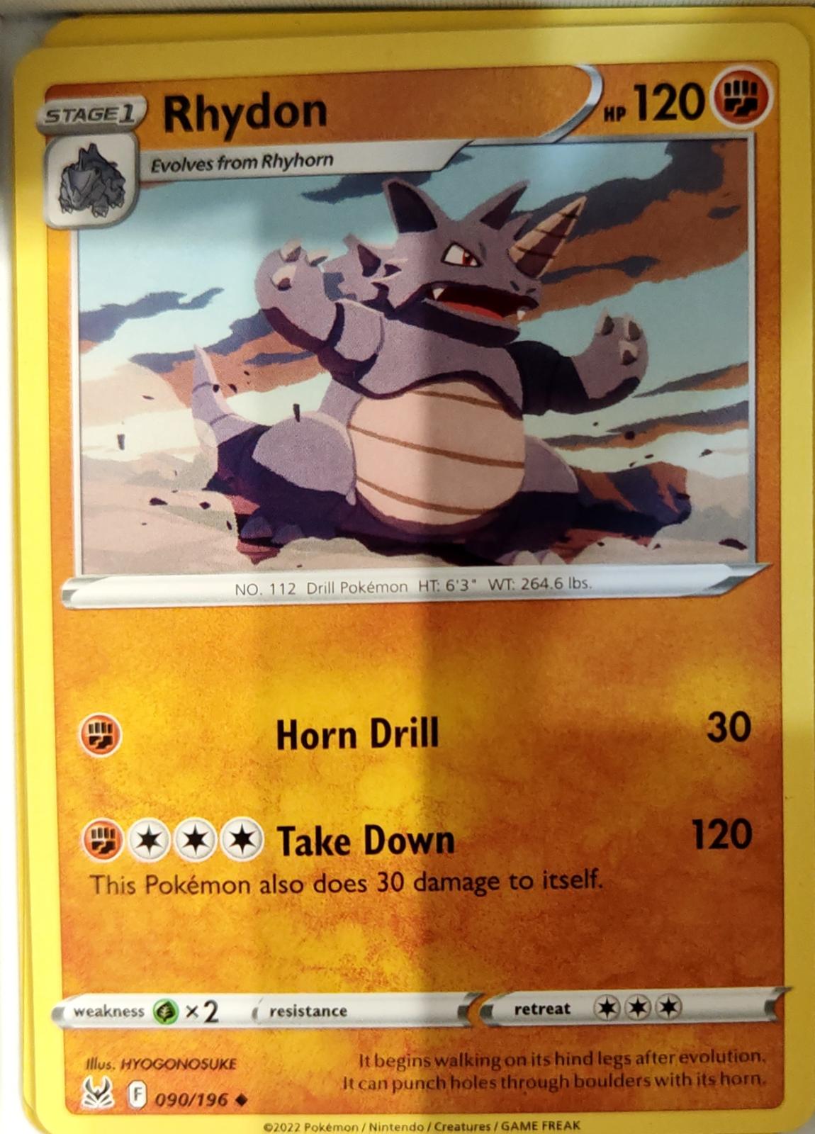 Rhydon - 090/196 - - LOST ORIGIN - Pokemon - Uncommon | AA66-5