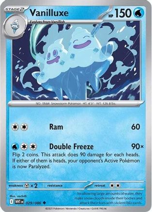 Vanilluxe - 029/086 - - WHITE FLARE - Pokemon - Uncommon | AA03-98