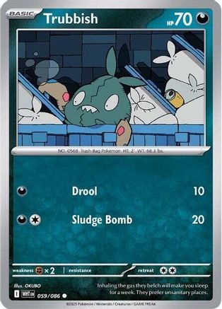 Trubbish - 059/086 - - WHITE FLARE - Pokemon - Common | AA03-86
