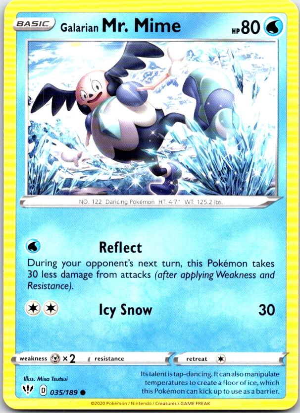 Galarian Mr. Mime - 035/189 - - DARKNESS ABLAZE - Pokemon - Common | AC16-29