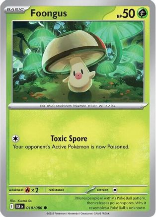Foongus - 010/086 - - BLACK BOLT - Pokemon - Common | AA02-32