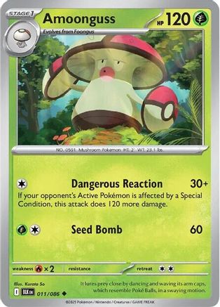 Amoonguss - 011/086 - - BLACK BOLT - Pokemon - Uncommon | AA02-41