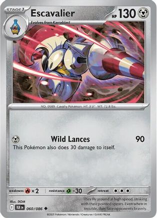Escavalier - 060/086 - - BLACK BOLT - Pokemon - Uncommon | AA02-37