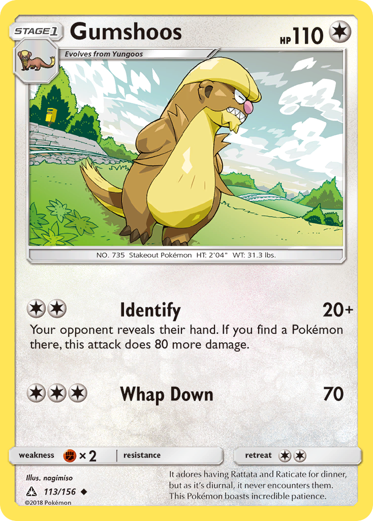 Gumshoos - 113/156 - - ULTRA PRISM - Pokemon - Uncommon | AA73-16