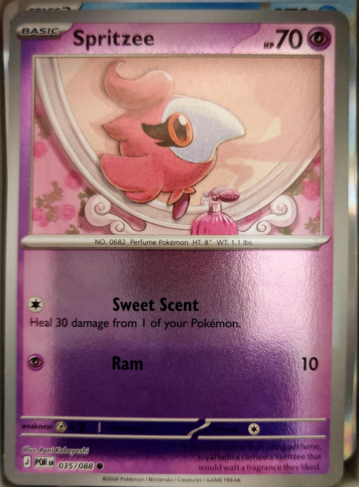 Spritzee - 035/088 - Reverse Holo - PERFECT ORDER - Pokemon - Common | AA06-77