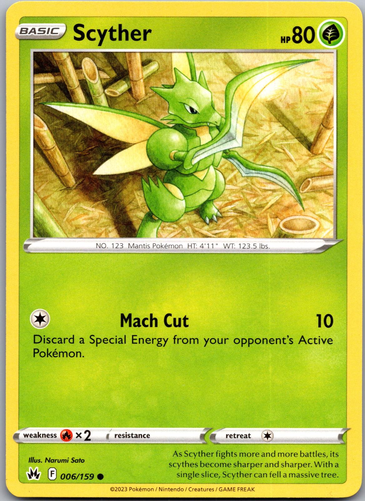 Scyther - 006/159 - - CROWN ZENITH - Pokemon - Common | AA93-17