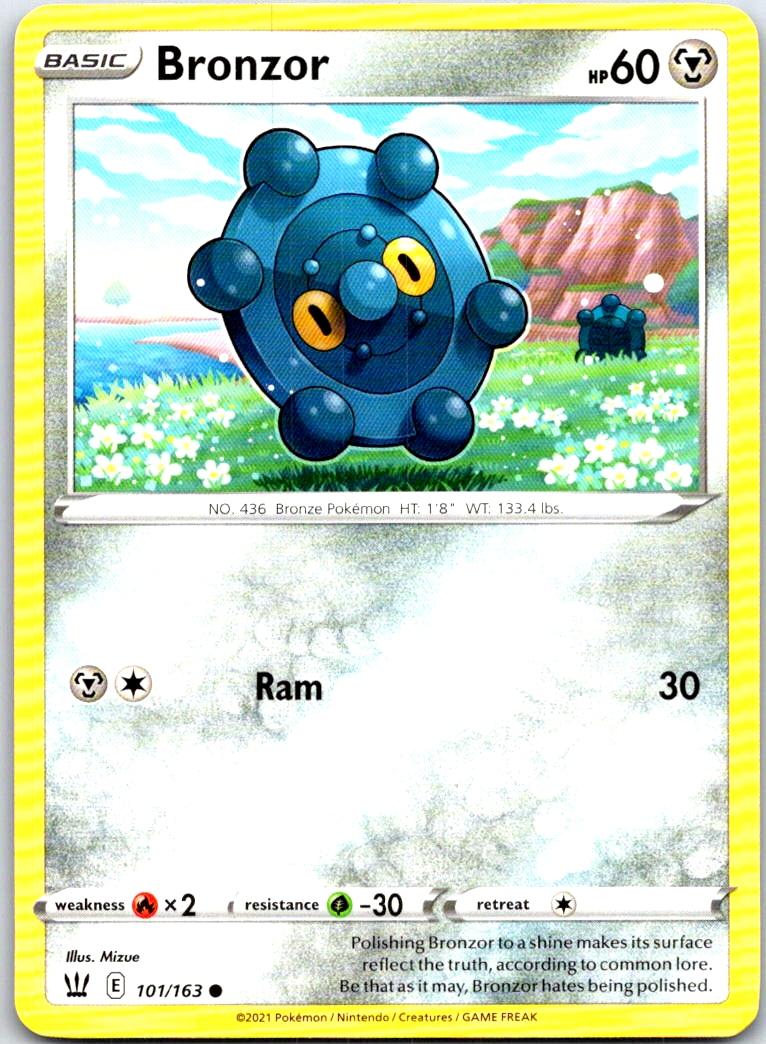 Bronzor - 101/163 - - BATTLE STYLES - Pokemon - Common | AB96-10