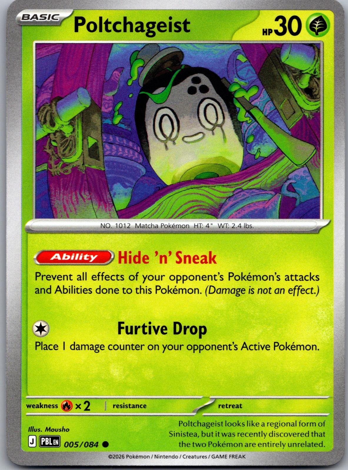 Poltchageist - 005/084 - - PITCH BLACK - Pokemon - Common | AA81-18