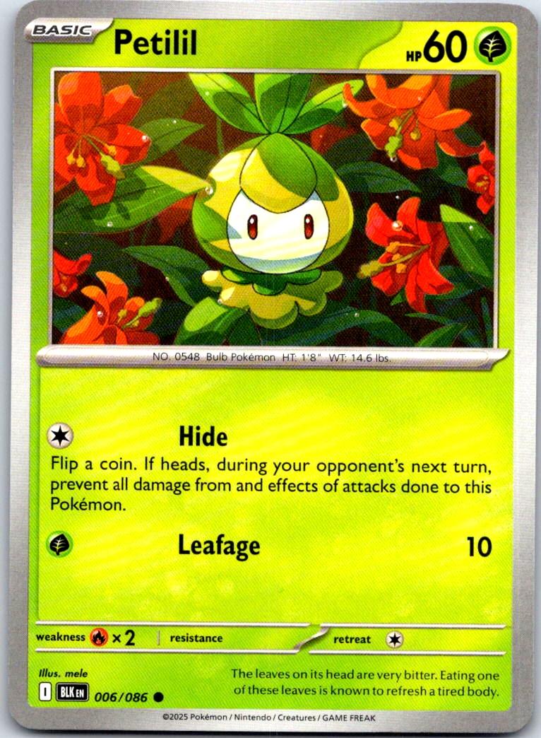 Petilil - 006/086 - - BLACK BOLT - Pokemon - Common | AA108-29