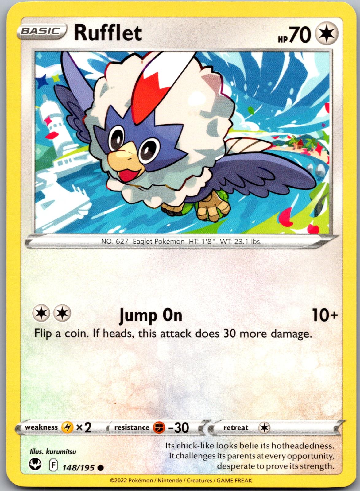 Rufflet - 148/195 - - SILVER TEMPEST - Pokemon - Common | AA90-47