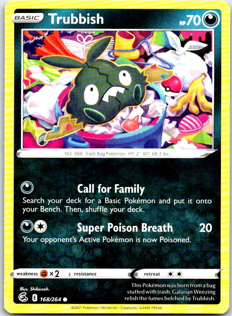 Trubbish - 168/264 - - FUSION STRIKE - Pokemon - Common | AB34-32