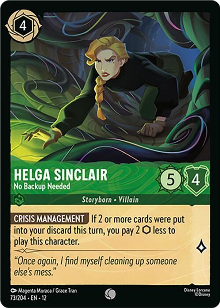 Helga Sinclair - No Backup Needed - 73/204 - - WILDS UNKNOWN - Lorcana - | LAA01-66