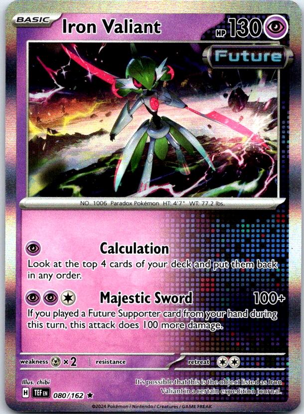 Iron Valiant - 080/162 - Holo - TEMPORAL FORCES - Pokemon - Rare | AC29-49